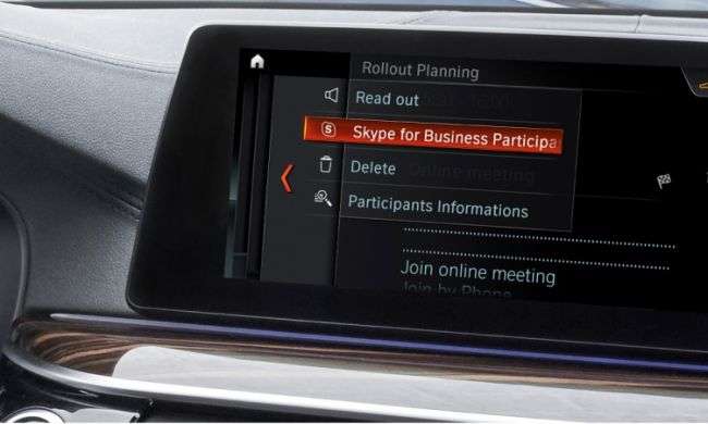 В нові легкові автомобілі BMW корпорація Microsoft інтегрує Skype for Business