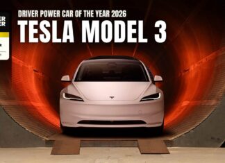 Tesla Model 3 memenangkan Penghargaan Driver Power 2026